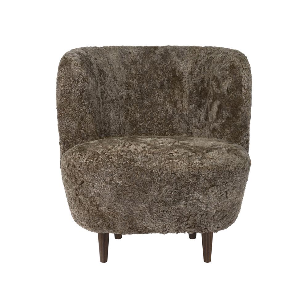GUBI armchair STAY SMALL with wooden legs