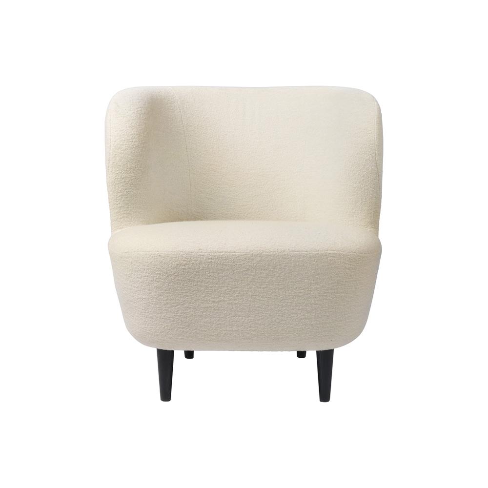 GUBI armchair STAY SMALL with wooden legs