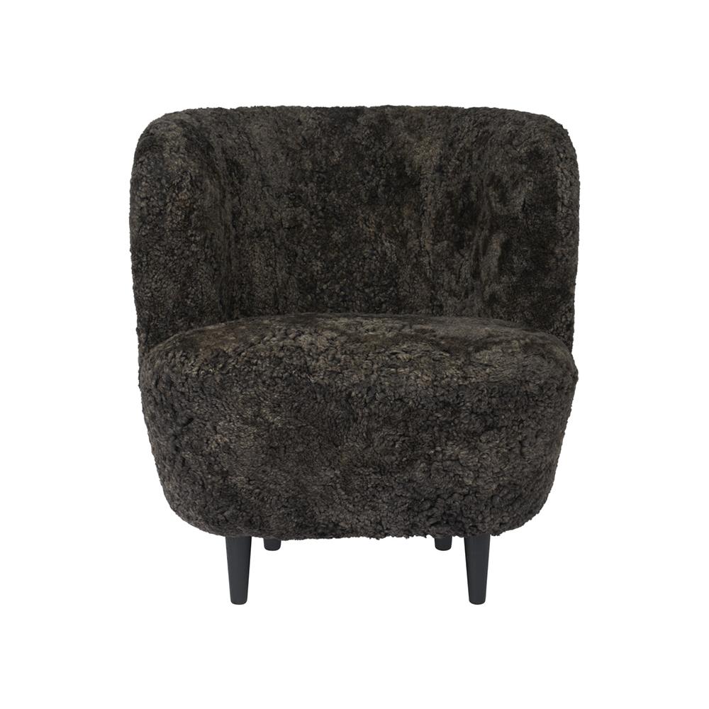 GUBI armchair STAY SMALL with wooden legs