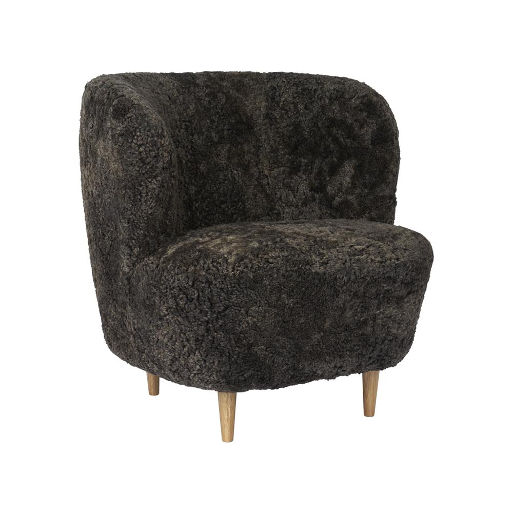 GUBI armchair STAY SMALL with wooden legs