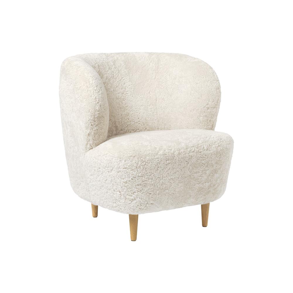 GUBI armchair STAY SMALL with wooden legs