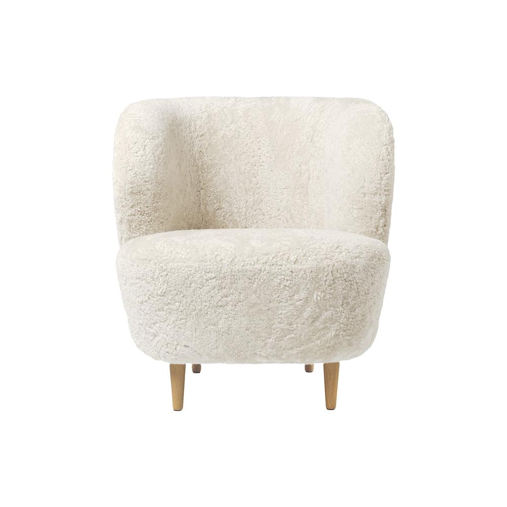 GUBI armchair STAY SMALL with wooden legs