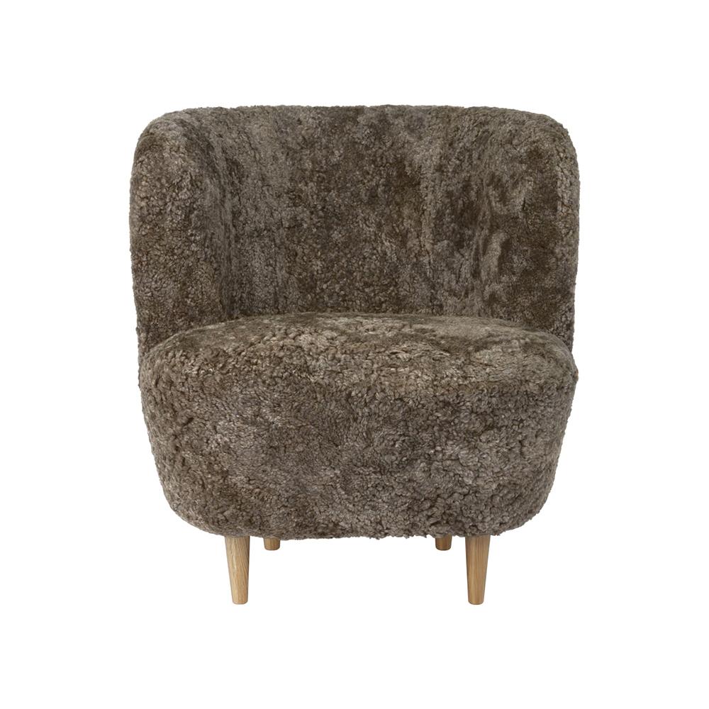 GUBI armchair STAY SMALL with wooden legs