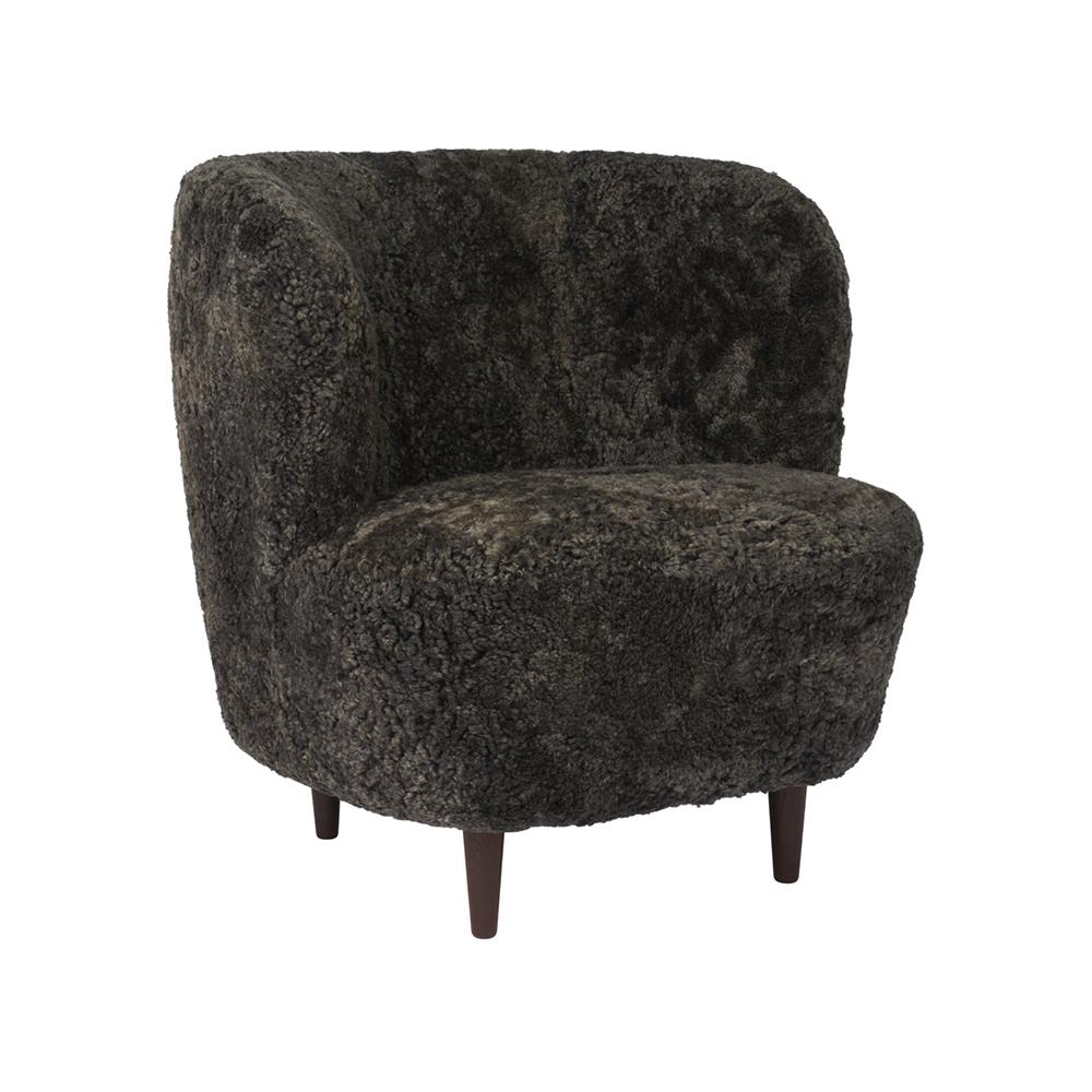 GUBI armchair STAY SMALL with wooden legs