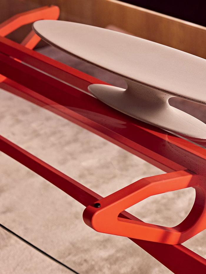 ZANOTTA table with glass top REALE CM