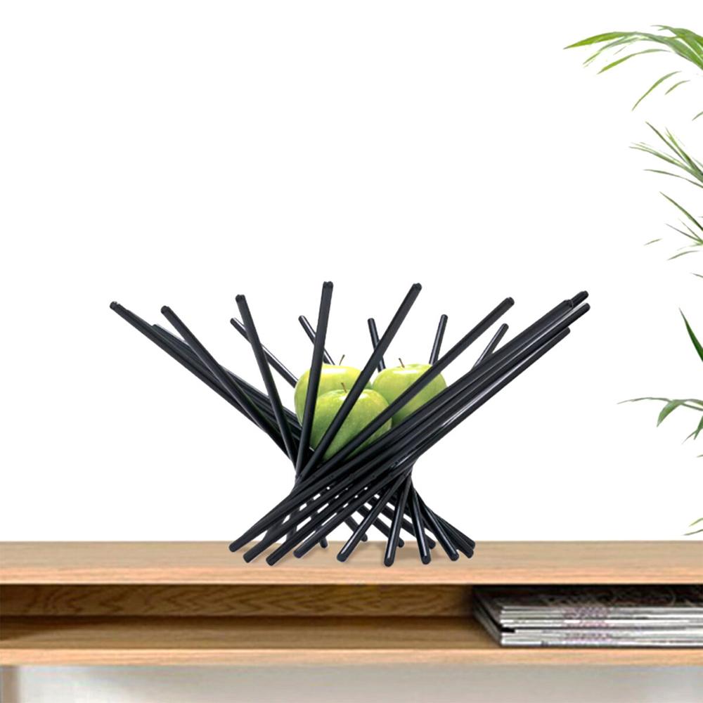 dESIGNoBJECT black PVC fruit holder centerpiece
