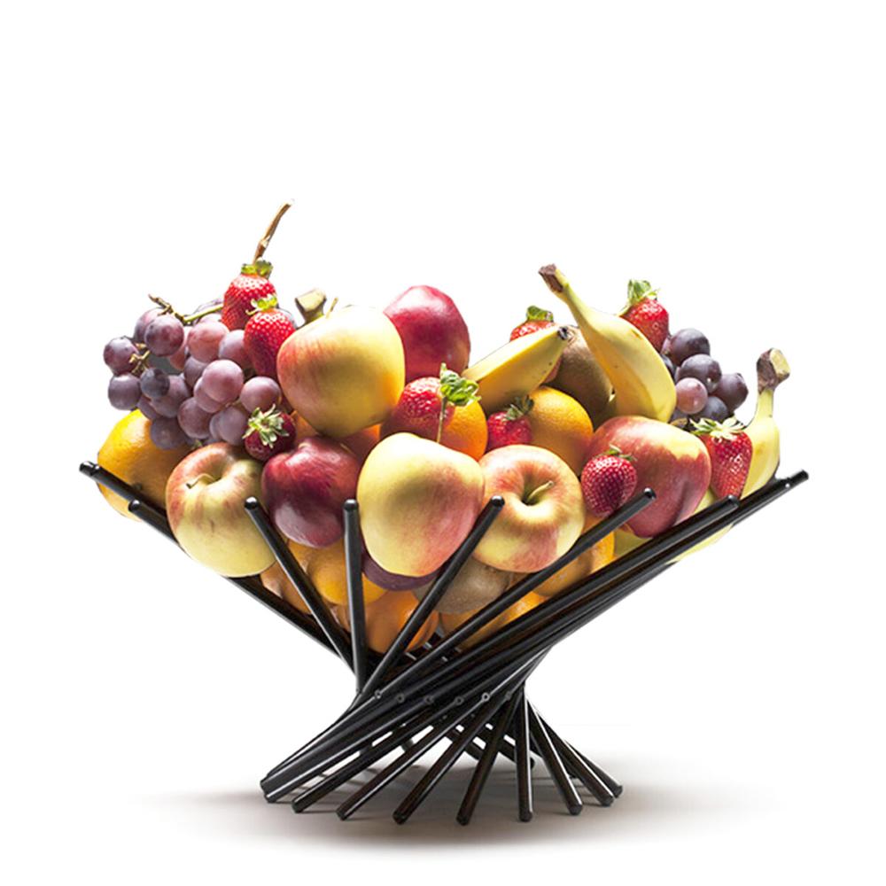 dESIGNoBJECT black PVC fruit holder centerpiece