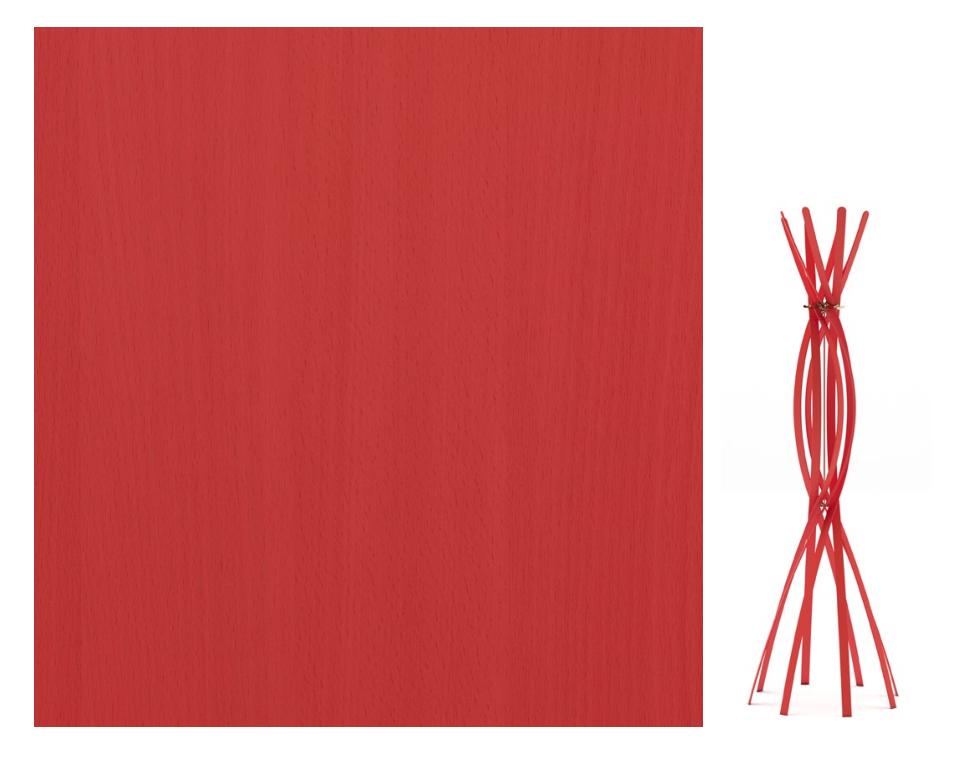 HORM floor coat stand TWIST Traffic Red