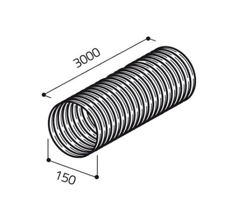 ELICA flexible round tube 150x3000mm 1052AD