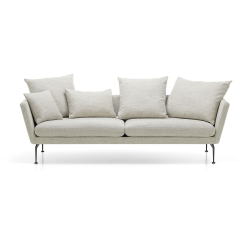 VITRA sofa three places SUITA with back pointed cushions