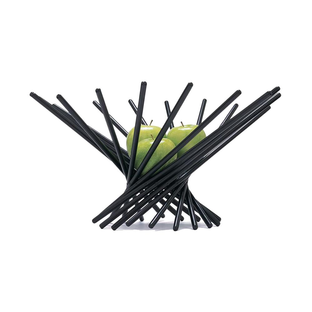 dESIGNoBJECT black PVC fruit holder centerpiece