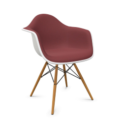 VITRA Eames Plastic Armchair full padding and dark maple base DAW NEW DIMENSIONS