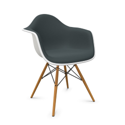 VITRA Eames Plastic Armchair full padding and dark maple base DAW NEW DIMENSIONS