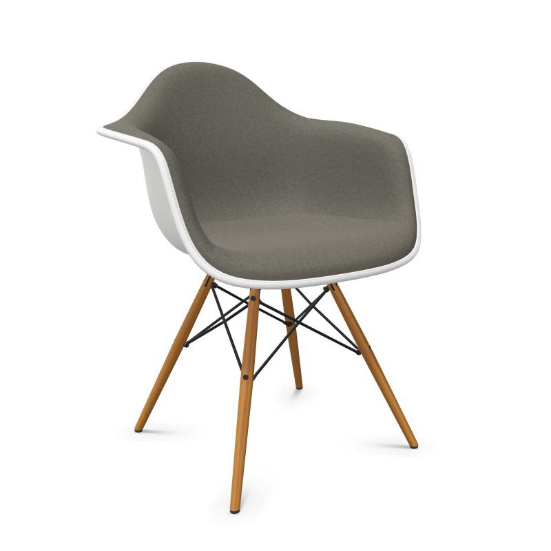 VITRA Eames Plastic Armchair full padding and dark maple base DAW NEW DIMENSIONS