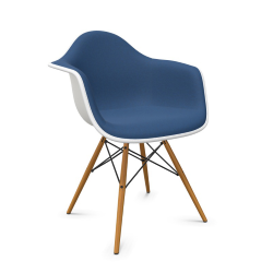 VITRA Eames Plastic Armchair full padding and dark maple base DAW NEW DIMENSIONS