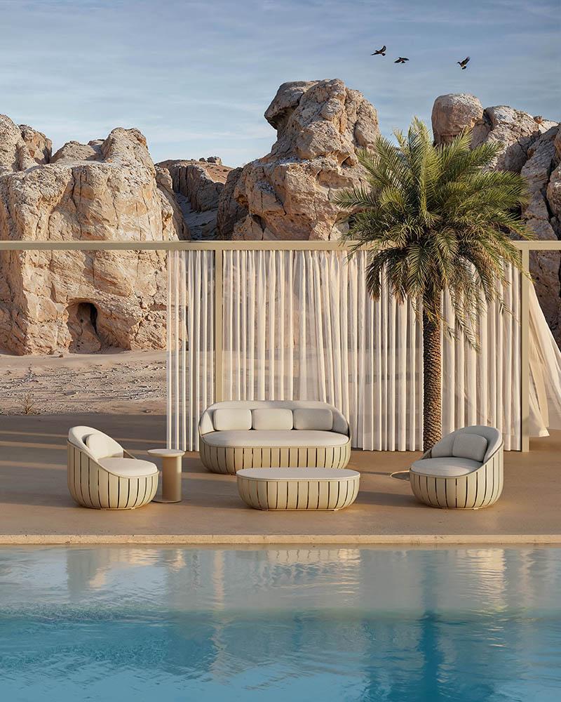 GANDIA BLASCO outdoor 2 seat sofa ARENA