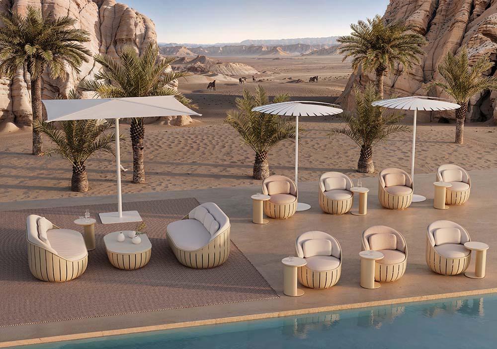 GANDIA BLASCO outdoor 2 seat sofa ARENA