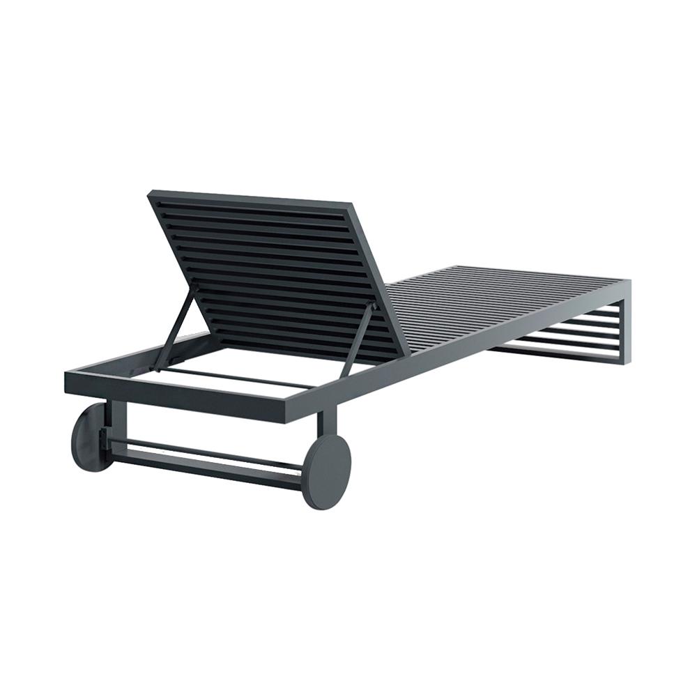 GANDIA BLASCO outdoor sunbed with wheels DNA CHAISE LOUNGE