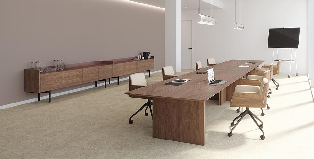 PUNT MOBLES buffet meuble STOCKHOLM avec 2 portes et 2 tiroirs STH302 avec la base H 29 cm