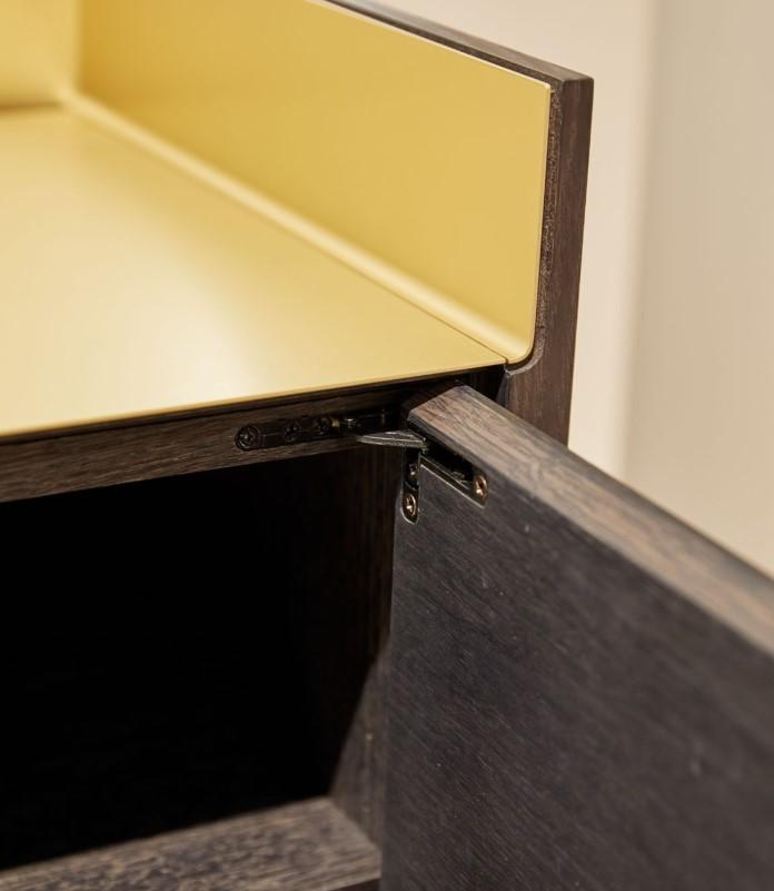 PUNT MOBLES buffet meuble STOCKHOLM avec 2 portes et 2 tiroirs STH302 avec la base H 29 cm