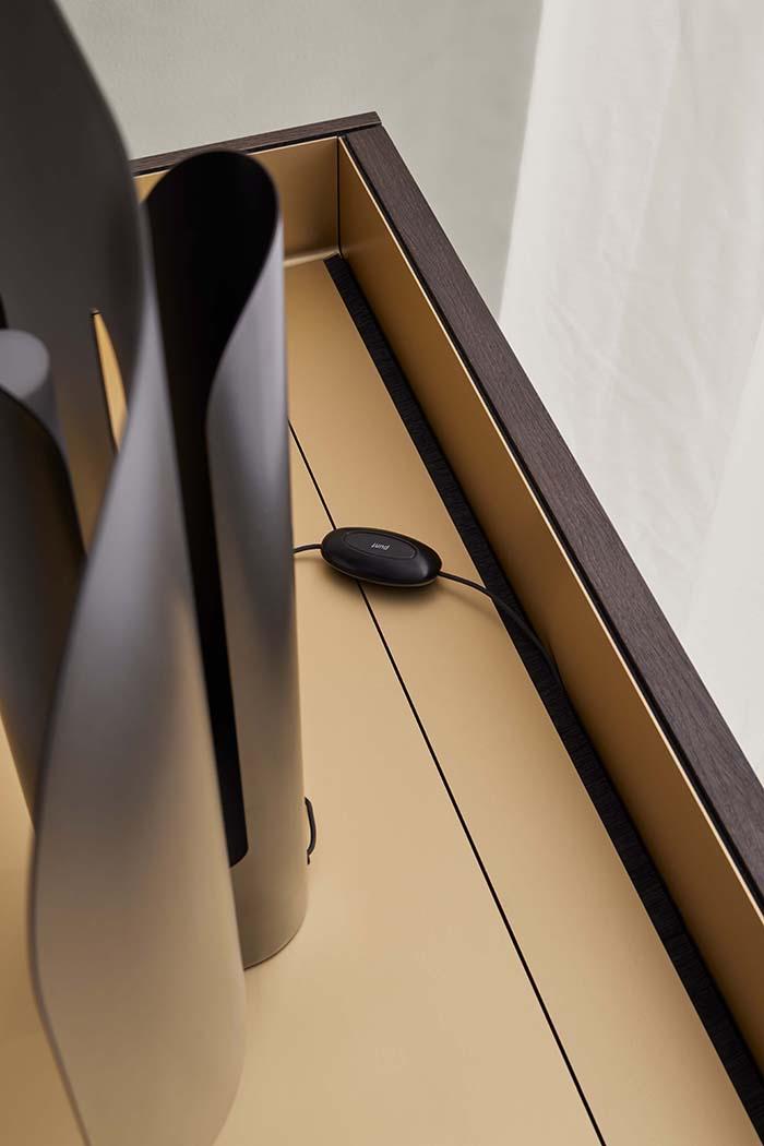 PUNT MOBLES buffet meuble STOCKHOLM avec 2 portes et 2 tiroirs STH302 avec la base H 29 cm