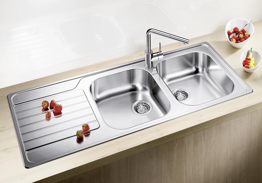 BLANCO sink 2 bowls + drainer BLANCODINAS 8 S 1328106