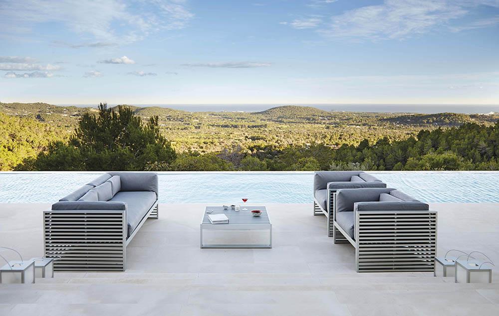 GANDIA BLASCO table basse pour l'extérieur DNA 91 x 90 x H 31 cm