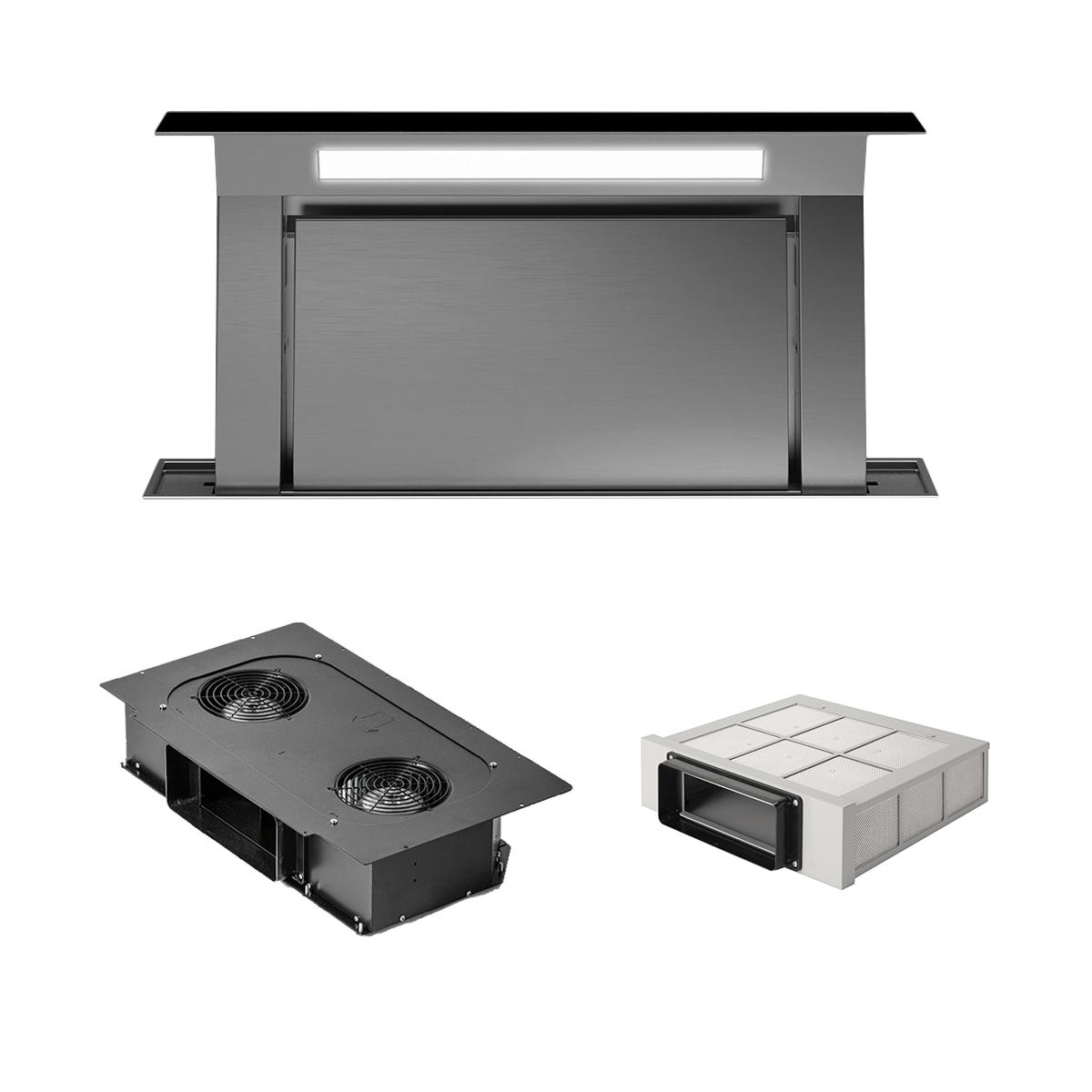 FALMEC recycling hood DOWNDRAFT SLIM motor 800 m3/h BLACK 120 cm