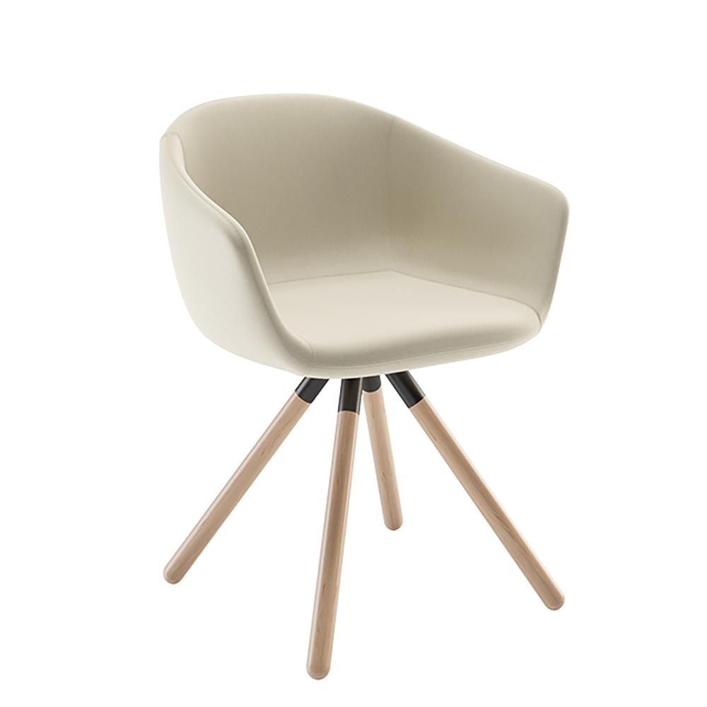 BBB ITALIA fauteuil LUCREZIA avec base pyramidale