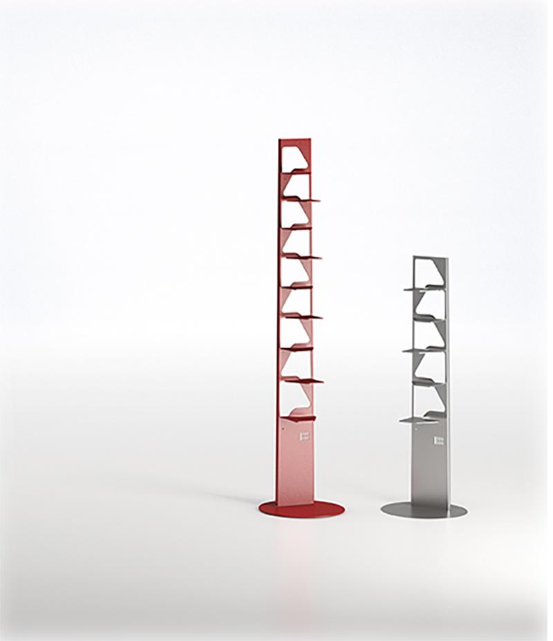 BBB ITALIA free-standing bookcase NEANDERTHAL H 97 cm