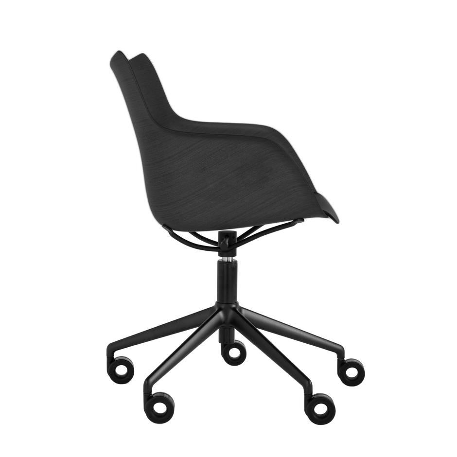 KARTELL chaise avec accoudoirs à roulettes Q/WOOD