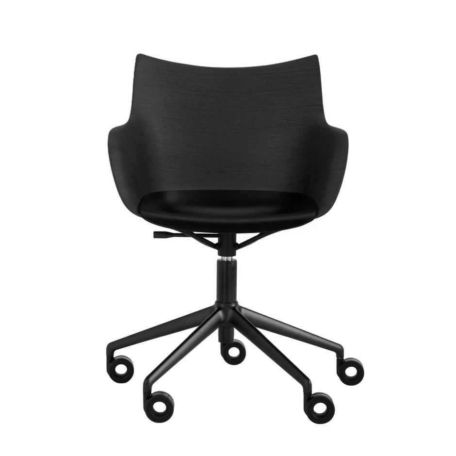 KARTELL chaise avec accoudoirs à roulettes Q/WOOD