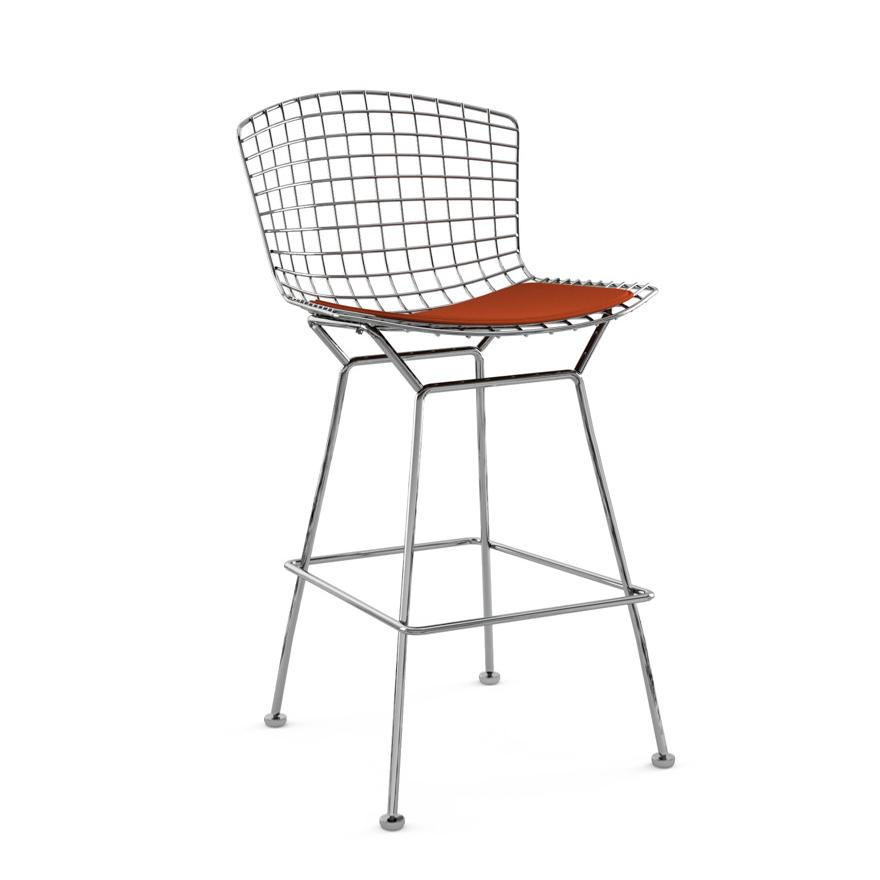 KNOLL tabouret hauteur comptoir avec coussin BERTOIA