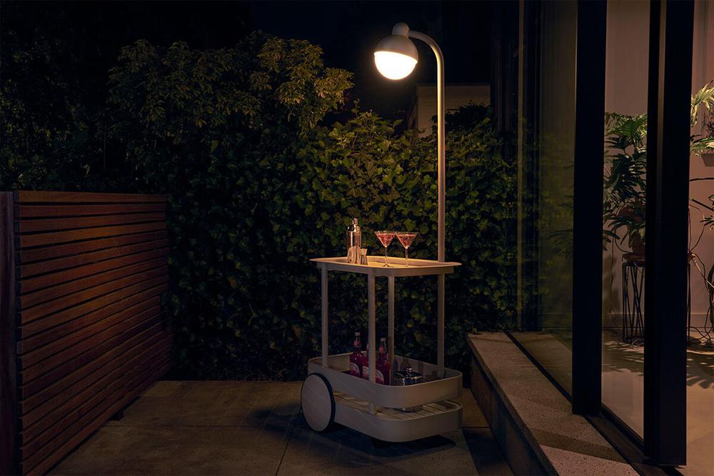 FATBOY food trolley with lamp JOLLY TROLLEY