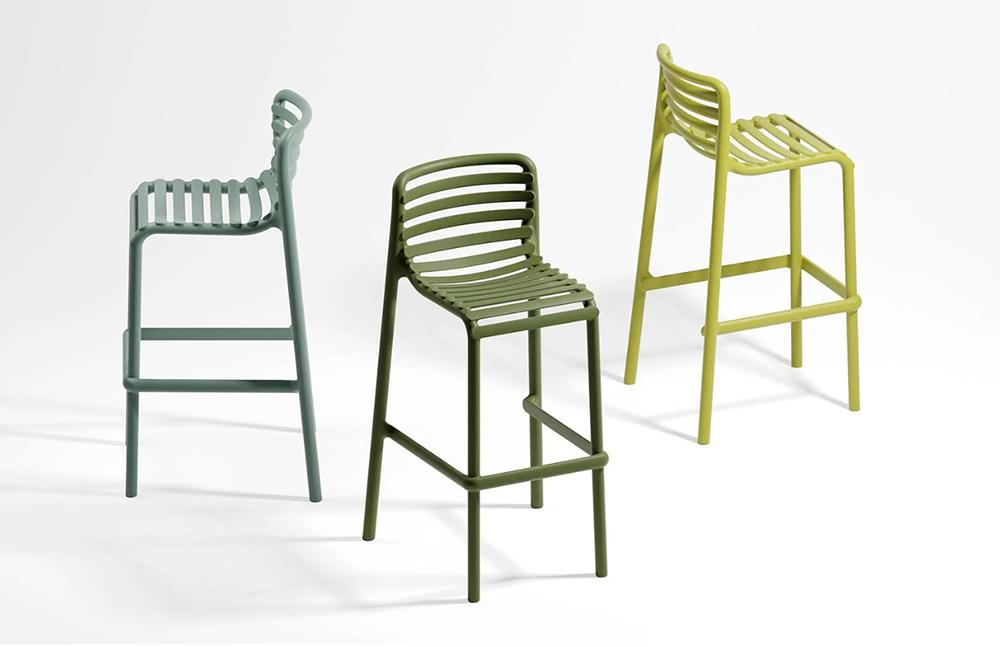 NARDI set of 4 outdoor stools DOGA STOOL