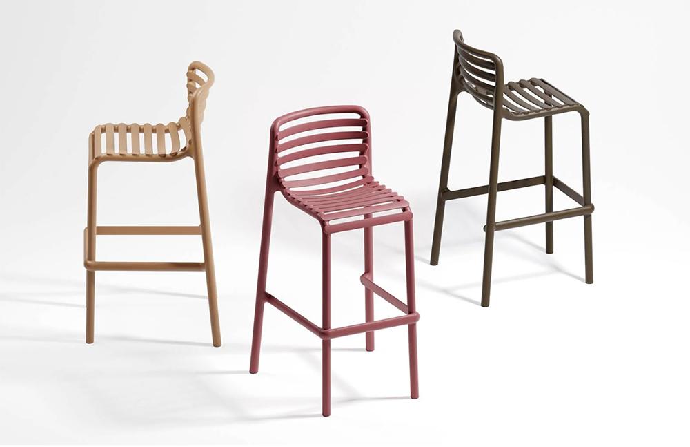 NARDI set of 4 outdoor stools DOGA STOOL