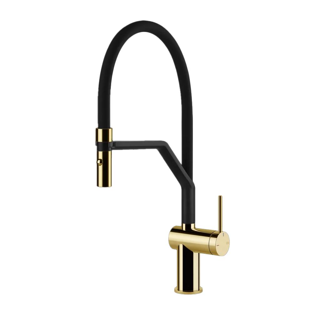GESSI sink mixer with pull-out double-jet handshower 60429 INEDITO