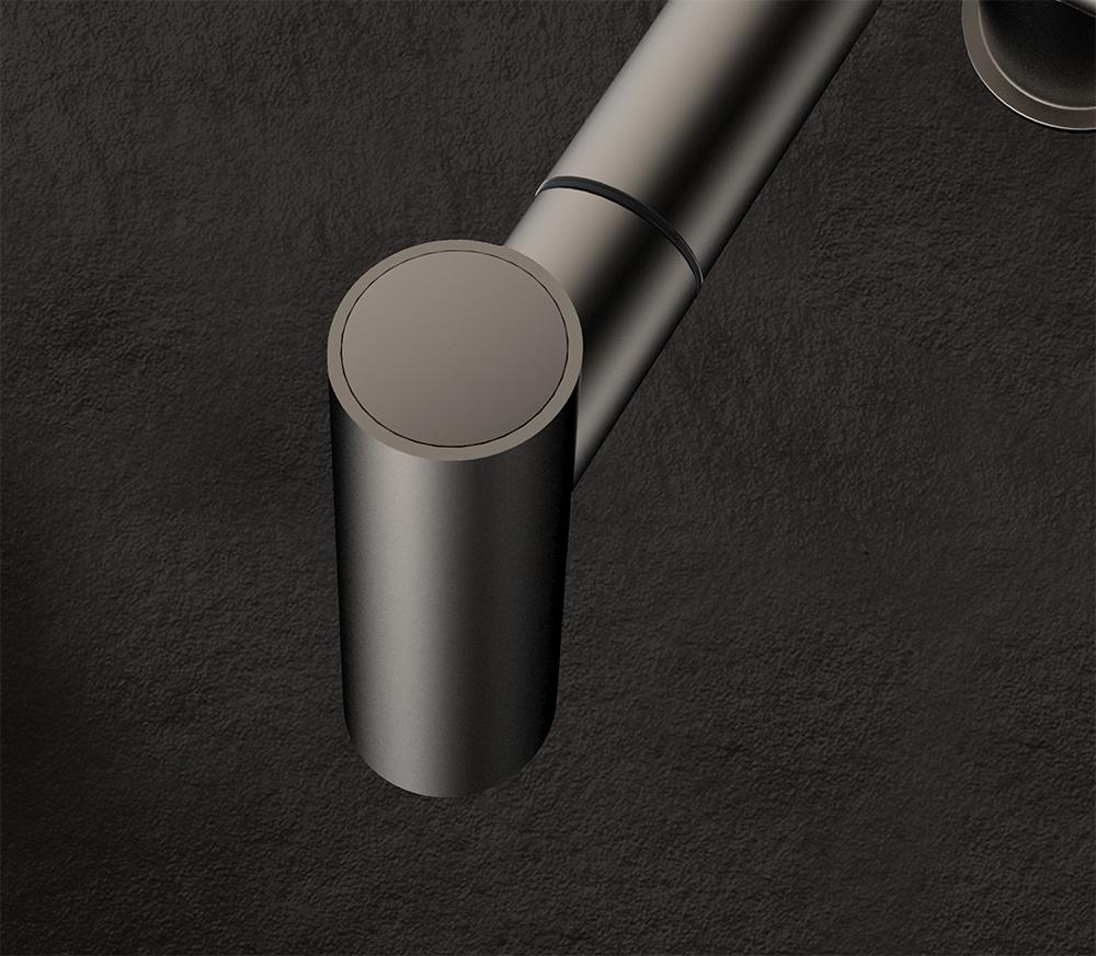 GESSI sink mixer with pull-out double-jet handshower 60425 INEDITO