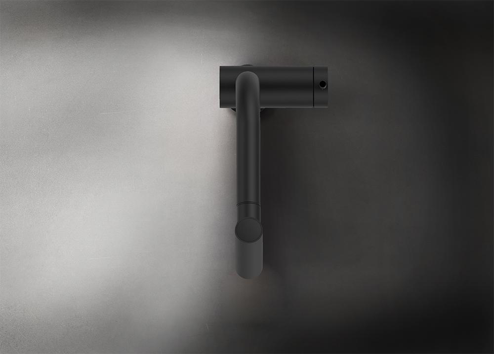 GESSI sink mixer with pull-out double-jet handshower 60425 INEDITO