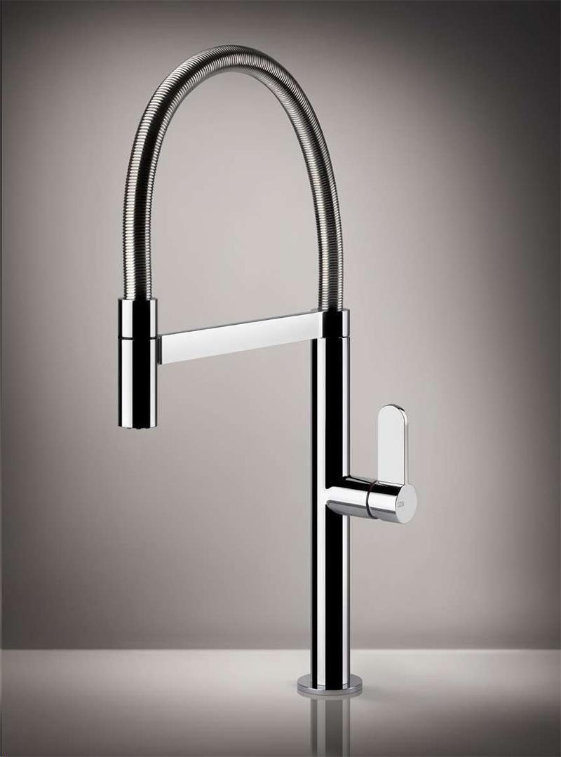 GESSI sink mixer with extractible swivel spout mono jets  50009 HELIUM
