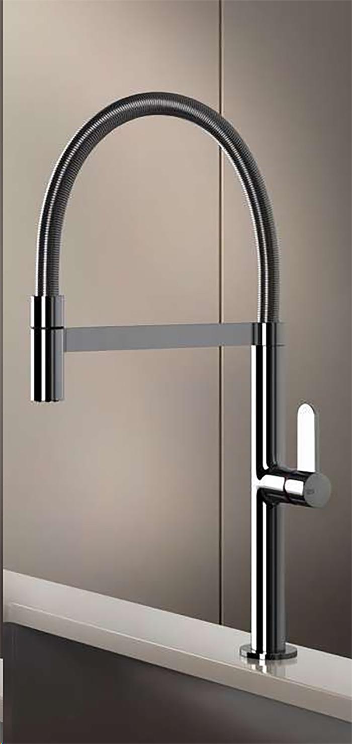 GESSI sink mixer with extractible swivel spout mono jets  50009 HELIUM