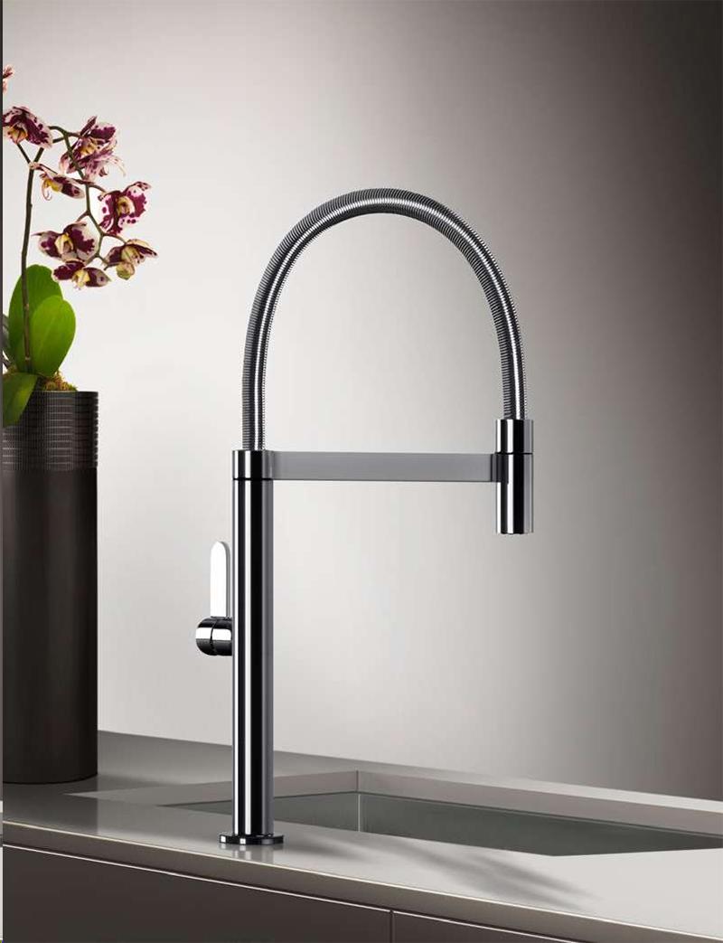 GESSI sink mixer with extractible swivel spout mono jets  50009 HELIUM
