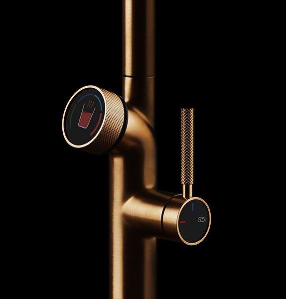 GESSI mitigeur de cuisine 60722 149 Finox Brushed Nickel VITA Collection avec unité CHAUD 60806