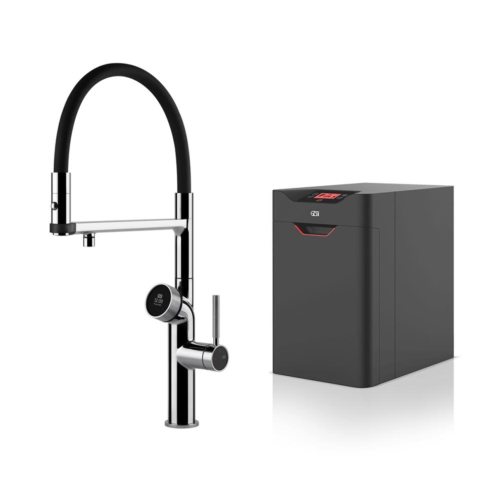 GESSI kitchen mixer tap 60722 031 Chrome VITA Collection with HOT unit 60806