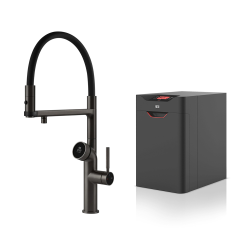 GESSI mitigeur de cuisine 60722 707 Black Metal Brushed VITA Collection avec unité CHAUD 60806