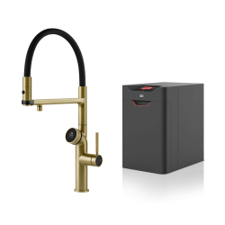 GESSI mitigeur de cuisine 60722 727 Brass Brushed VITA Collection avec unité CHAUD 60806