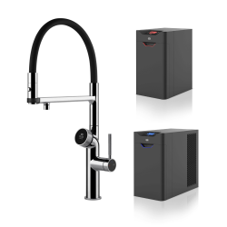 GESSI mitigeur de cuisine 60722 031 Chrome VITA Collection avec unité CHAUD et FROID