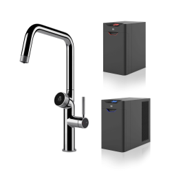 GESSI mitigeur de cuisine 60721 031 Chrome VITA Collection avec unité CHAUD et FROID