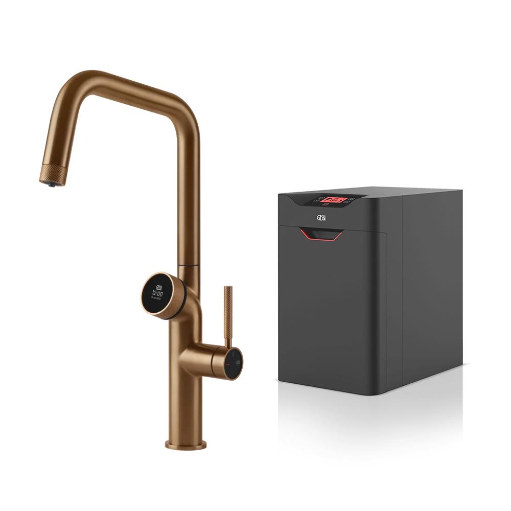 GESSI kitchen mixer tap 60721 726 Warm Bronze Brushed VITA Collection with HOT unit 60806
