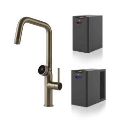 GESSI mitigeur de cuisine 60721 149 Finox Brushed Nickel VITA Collection avec unité CHAUD et FROID